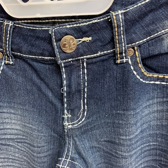 V.I.P. mid rise boot cut wide leg denim jeans size 5/6 31 in inseam - Picture 5 of 5